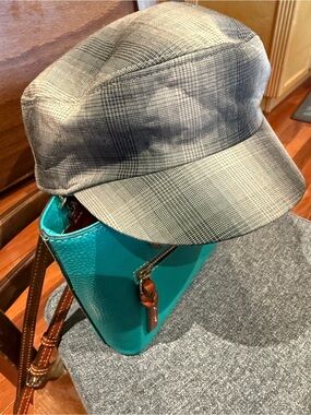 Kangol - Plaid Gray Check Mau Cap -medium